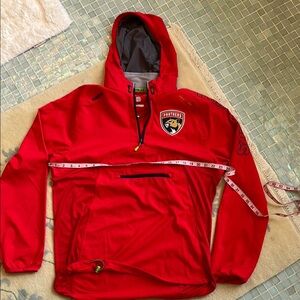 Reebok Red Florida Panthers Quarter-Zip Jacket wind